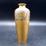Alfred Salzmann Jerusalem T 598 engraved brass bird vase c.1930s