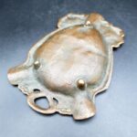 Antique Art Nouveau figural ashtray or vide poche with female figure and floral decoration