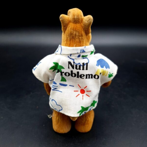 Vintage Simba ALF No Problem flocked figure from 1988 wearing a Hawaiian shirt