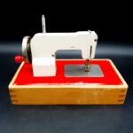 Vintage 1960s Müller Regina Model 730/2 battery-operated toy sewing machine