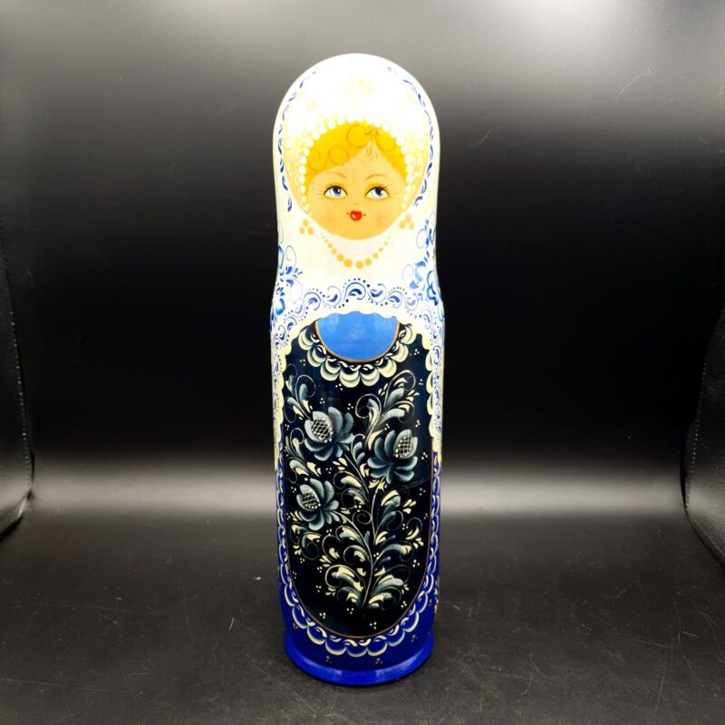 Large vintage Russian hand-painted Matryoshka doll outer case