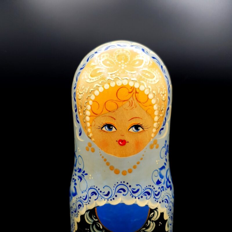 Large vintage Russian hand-painted Matryoshka doll outer case