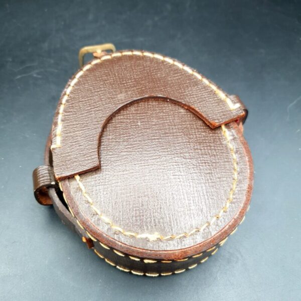 Military Marching Compass Case Leather Brown (No compass) Case only