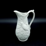 Portmeirion British Heritage Collection Nightingale white porcelain jug vase with moulded relief