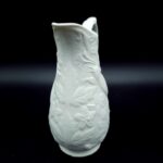 Portmeirion British Heritage Collection Nightingale white porcelain jug vase with moulded relief