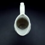 Portmeirion British Heritage Collection Nightingale white porcelain jug vase with moulded relief