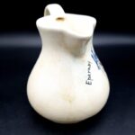 Vintage French ceramic jug depicting Épernay Town Hall with hand-coloured decoration