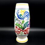 Vintage Poole Pottery Vase bird design C1950s H23cm Floral 770g