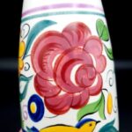 Vintage Poole Pottery Vase bird design C1950s H23cm Floral 770g