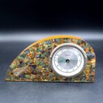 New Zealand pāua shell clock with German Blessing mechanical movement