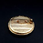 Vintage Alfano Brazil brooch showing pin fitting on reverse