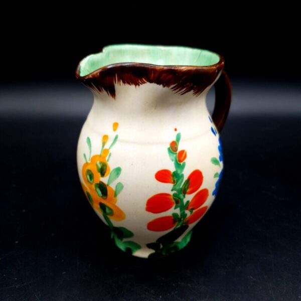 Hancock’s Ivory Ware hand-painted floral pottery jug