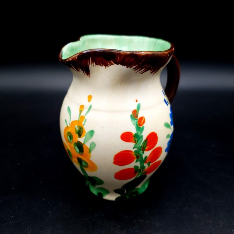 Hancock’s Ivory Ware hand-painted floral pottery jug