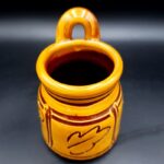 Vintage John Mathieson Planter Pot earthenware brown glaze pottery depth 9.3cm