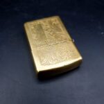 Vintage ZIPPO Brass Venetian Lighter Dated J V 1989 Bradford PA USA
