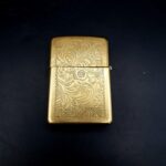 Vintage ZIPPO Brass Venetian Lighter Dated J V 1989 Bradford PA USA