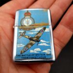 Vintage ZIPPO Battle of Britain Chrome Lighter Dated F VI 1990 Bradford PA USA
