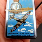 Vintage ZIPPO Battle of Britain Chrome Lighter Dated F VI 1990 Bradford PA USA