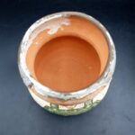 M Barradas Pottery squat pots 3 terracotta Portuguese Men in dungarees H10.5cm